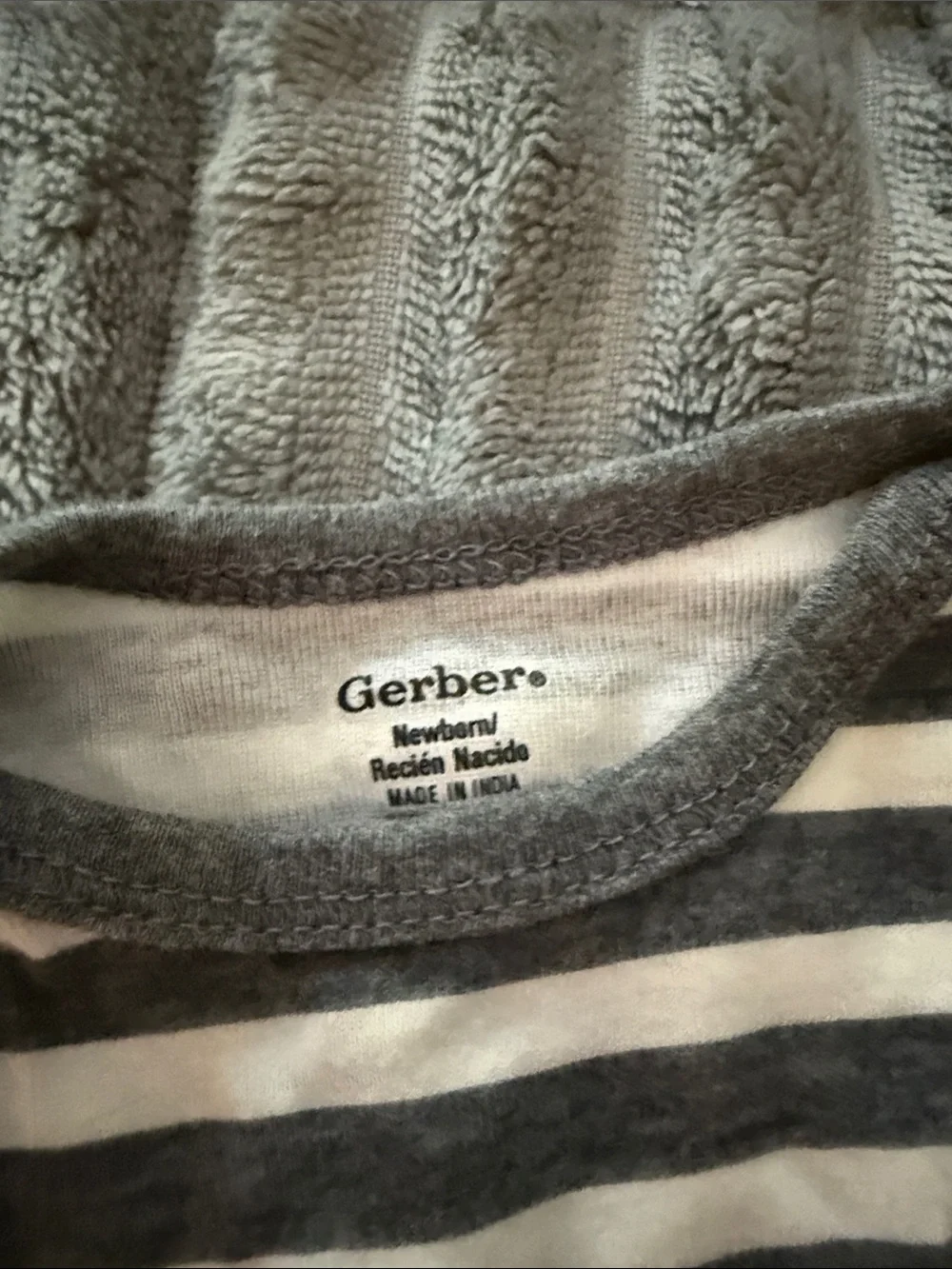 Gerber Gray Striped and Tiger One-Piece Set
